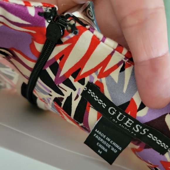 GUESS Claudette Pencil Skirt Red Purple NWT - Picture 8 of 10